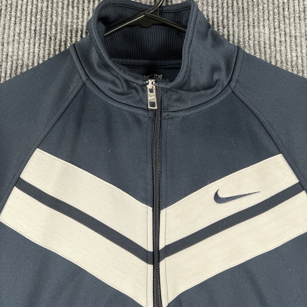 Nike Jacket Mens Small Navy Blue Long Sleeve Full Zip Active Athletic Dept
